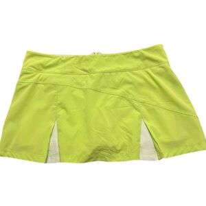 Yellow and White Tennis Skirt